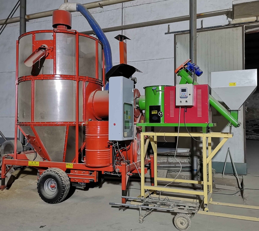 Tốc độ sấy nhanh Máy sấy ngũ cốc di động 15 tấn mỗi ngày Với lò sinh khối