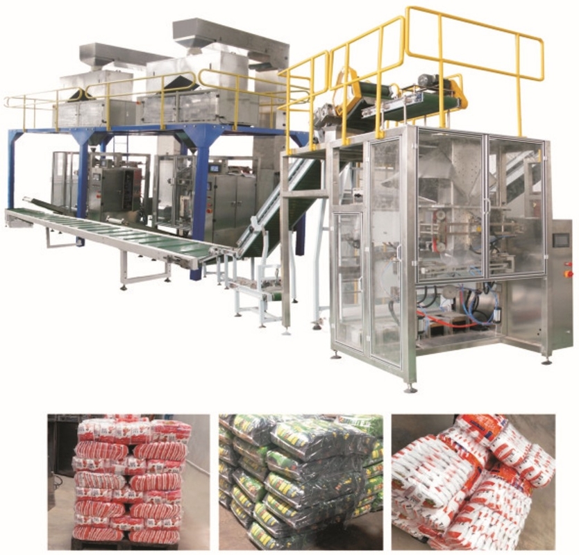Máy đóng gói và bọc hạt gạo đường tự động cho sản phẩm túi 500 ~ 5000g