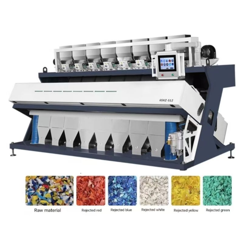 3-7 tấn mỗi giờ Máy phân loại màu kiểu dây đai cho các mảnh nhựa và viên nhựa