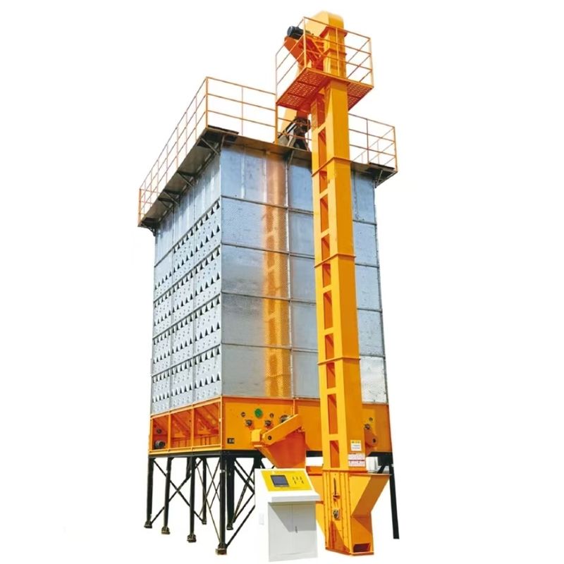 Máy sấy lúa mì, gạo nhiệt độ thấp 32 tấn/mẻ với hệ thống tuần hoàn kép ống gió kép